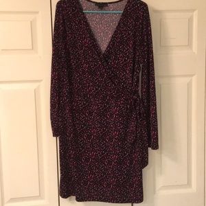 Faux Wrap Dress With Side Tie